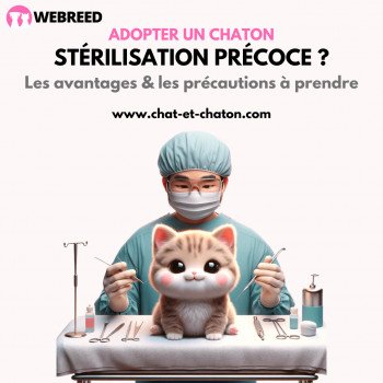 Stérilisation précoce chez le chat et en élevage félin